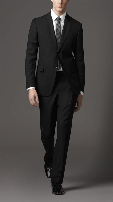 Classic Suit Black Virgin Wool 